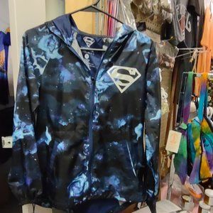 Superman windbreaker jacket, officially licensed by DC Comics, size Small